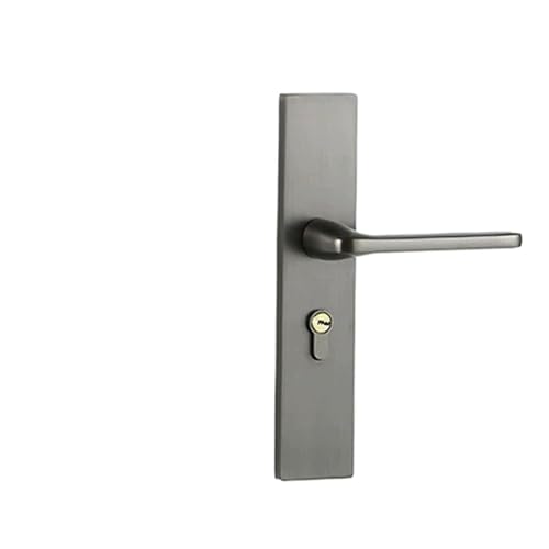 SIBBLE Schwarzer Haushalts-Zinklegierungs-Innenraum-Massivholzgriff-Türschloss-Schlafzimmer-Stiller Magnetverschluss-Hardware-Türgriff(Gun Gray Large 50 Magnetic) von SIBBLE