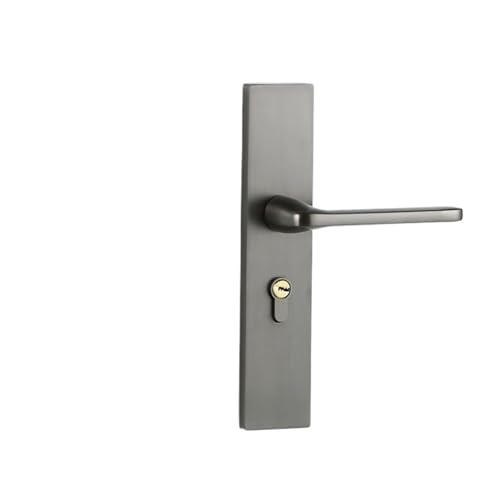 SIBBLE Schwarzer Haushalts-Zinklegierungs-Innenraum-Massivholzgriff-Türschloss-Schlafzimmer-Stiller Magnetverschluss-Hardware-Türgriff(The Gun Gray Large 50 Copper) von SIBBLE