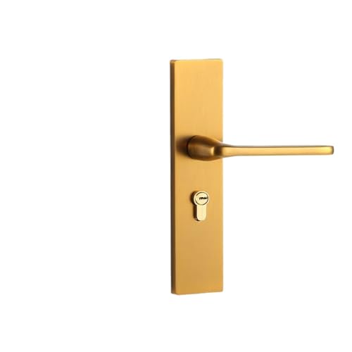SIBBLE Schwarzer Haushalts-Zinklegierungs-Innenraum-Massivholzgriff-Türschloss-Schlafzimmer-Stiller Magnetverschluss-Hardware-Türgriff(Yellow Bronze Large 50 Copper) von SIBBLE