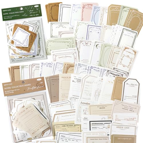 SIBLYMONA 200Pcs Vintage Memo Material Pack Memo Collection Series for Scrapbooking, Junk Journal Supplies DIY Art Crafts Bullet Journal Diary Album Planne (SetB) von SIBLYMONA