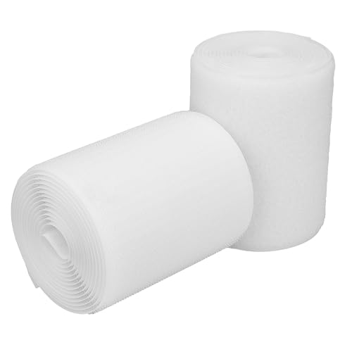 Klettband zum Aufnähen, 10,2 cm breit, 1,8 m, nicht klebende Rückseite, Klettstreifen, Nähverschluss, Stoffverschluss, nicht klebend, ineinandergreifendes Klebeband, Weiß Klettband zum Aufnähen, 10,2 cm breit, 1,8 m, nicht klebende Rückseite, Klettstreifen, Nähverschluss, Stoffverschluss, nicht klebend, ineinandergreifendes Klebeband, Weiß von SICCOMA