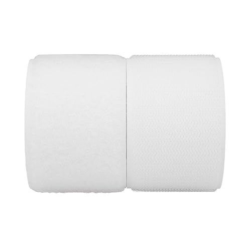 Klettband zum Aufnähen, 5,1 cm breit, 1,8 m, nicht klebende Rückseite, Klettstreifen, Nähverschluss, Stoffverschluss, nicht klebend, ineinandergreifendes Klebeband, Weiß Klettband zum Aufnähen, 5,1 cm breit, 1,8 m, nicht klebende Rückseite, Klettstreifen, Nähverschluss, Stoffverschluss, nicht klebend, ineinandergreifendes Klebeband, Weiß von SICCOMA