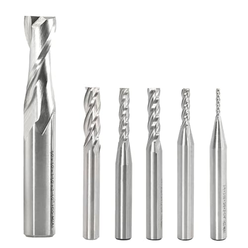 6 x Hight Speed Spial-Fräser-Bits, 1/4-Zoll-Schaft 6 x Hight Speed Spial-Fräser-Bits, 1/4-Zoll-Schaft von SICWOOD