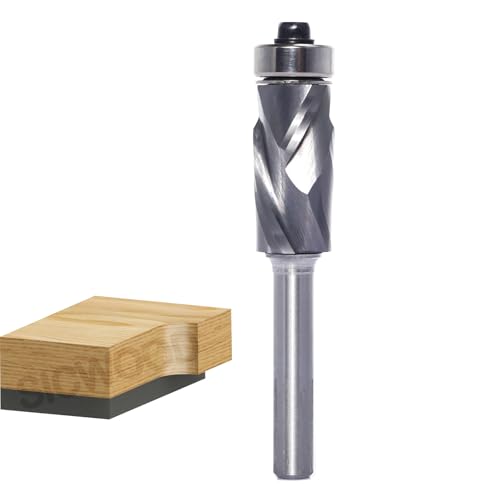 SICWOOD Kompressions-Fräser-Bit, 1/4-Zoll-Schaft, 1,27 cm Schnittdurchmesser, 2,5 cm Höhe, Hartmetall-Top-Lagerschablone, bündiger Schnitt, für Holzbearbeitung SICWOOD Kompressions-Fräser-Bit, 1/4-Zoll-Schaft, 1,27 cm Schnittdurchmesser, 2,5 cm Höhe, Hartmetall-Top-Lagerschablone, bündiger Schnitt, für Holzbearbeitung von SICWOOD