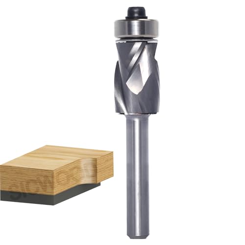 SICWOOD Kompressions-Oberlager-Fräser-Bit, 1/4-Zoll-Schaft – 1,27 cm Schnittdurchmesser, 1,9 cm Schnitthöhe, Hartmetallspirale, Up-Down-Musterschablone, bündiger Fräser für Holzbearbeitung SICWOOD Kompressions-Oberlager-Fräser-Bit, 1/4-Zoll-Schaft – 1,27 cm Schnittdurchmesser, 1,9 cm Schnitthöhe, Hartmetallspirale, Up-Down-Musterschablone, bündiger Fräser für Holzbearbeitung von SICWOOD