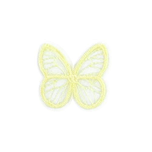 10/50 Stück bestickte Spitze Schmetterling Mesh Schmetterling Tuch Patches Applikationen DIY Kleidung Kopfbedeckung Nähen Haarspangen Zubehör (B05, 10 Stück) von SIDIFU