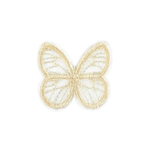 10/50 Stück bestickte Spitze Schmetterling Mesh Schmetterling Tuch Patches Applikationen DIY Kleidung Kopfbedeckung Nähen Haarspangen Zubehör (B07, 10 Stück) von SIDIFU