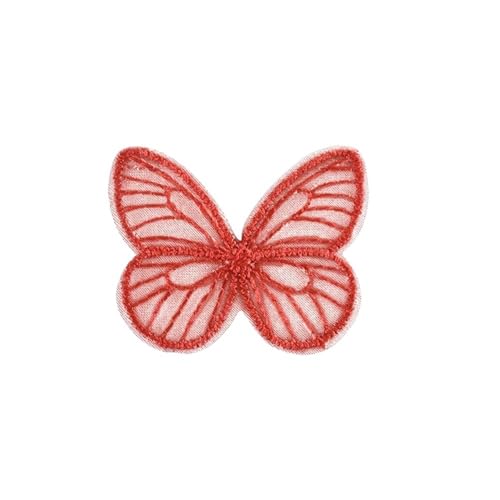 10/50 Stück bestickte Spitze Schmetterling Mesh Schmetterling Tuch Patches Applikationen DIY Kleidung Kopfbedeckung Nähen Haarspangen Zubehör (B08, 10 Stück) von SIDIFU