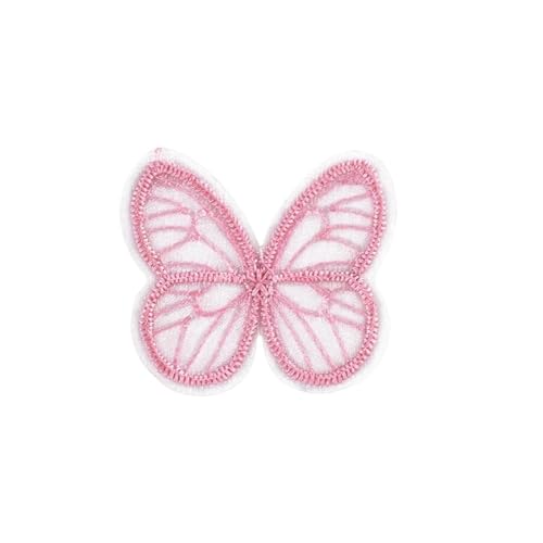 10/50 Stück bestickte Spitze Schmetterling Mesh Schmetterling Tuch Patches Applikationen DIY Kleidung Kopfbedeckung Nähen Haarspangen Zubehör (Grün A, 10 Stück) von SIDIFU