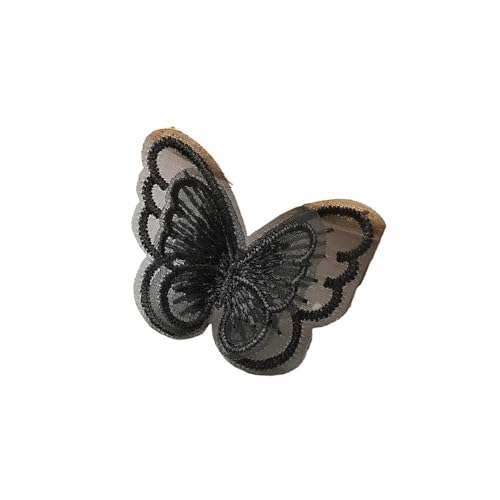 10 Stück 5 x 4 cm doppellagige Netz-Spitzen-Schmetterlings-Flicken Applikationen für Kleidung Nähzubehör DIY Haarspange Zubehör (LC01-1) von SIDIFU