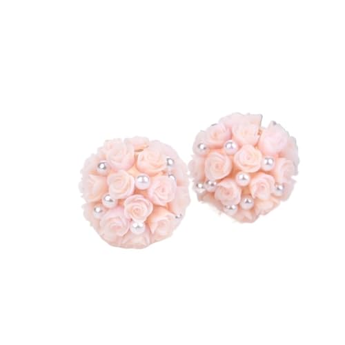 20 mm, 1/3/5 Stück Rosenblüten-Kugeln, Polymer-Acrylperlen für Schmuckherstellung, DIY, Halsketten, Armbänder, Ohrring-Zubehör (Champagner, 20 mm, 1 Stück) von SIDIFU