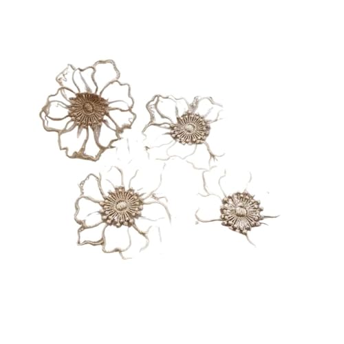 5 Stück doppellagige Spitzenapplikation mit Blumenapplikation, bestickt, für Bastelarbeiten, Hochzeitskleider, Dekoration, 6,5 cm breit, Aprikose 5 Stück doppellagige Spitzenapplikation mit Blumenapplikation, bestickt, für Bastelarbeiten, Hochzeitskleider, Dekoration, 6,5 cm breit, Aprikose von SIDIFU