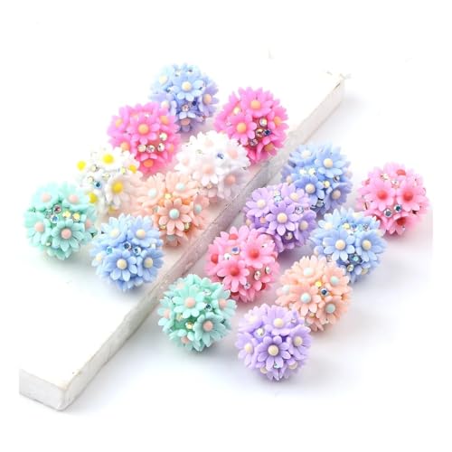 5 Stück einfarbige Gänseblümchen mit peripherer Blume, Acryl-Kugel, runde Abstandshalter, für Schmuckherstellung, Armband, Halskette 5 Stück einfarbige Gänseblümchen mit peripherer Blume, Acryl-Kugel, runde Abstandshalter, für Schmuckherstellung, Armband, Halskette von SIDIFU