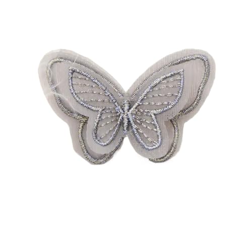 Dreidimensionaler Schmetterling doppellagige Organza-Stickerei Kleidung Tasche Patch DIY Zubehör Stoff Aufkleber (C-C105) von SIDIFU