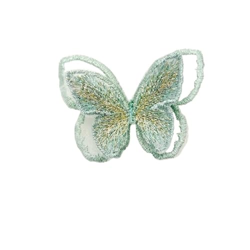 Dreidimensionaler Schmetterling doppellagige Organza-Stickerei Kleidung Tasche Patch DIY Zubehör Stoff Aufkleber (C-F803) von SIDIFU
