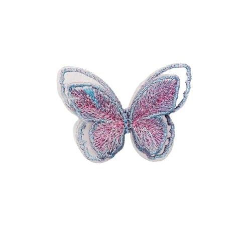 Dreidimensionaler Schmetterling doppellagige Organza-Stickerei Kleidung Tasche Patch DIY Zubehör Stoff Aufkleber (C-F805) von SIDIFU