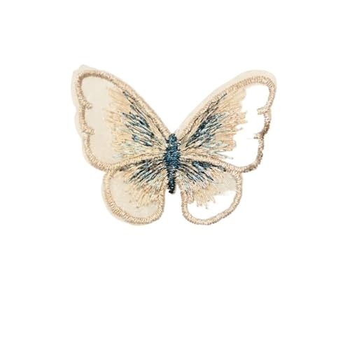 Dreidimensionaler Schmetterling doppellagige Organza-Stickerei Kleidung Tasche Patch DIY Zubehör Stoff Aufkleber (C-F807) von SIDIFU