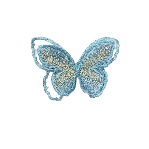 Dreidimensionaler Schmetterling doppellagige Organza-Stickerei Kleidung Tasche Patch DIY Zubehör Stoff Aufkleber (C-F808) von SIDIFU