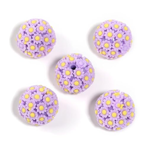 Qianzi modische Acryl-Blumen-Kugelperlen, farbiges Harz, kleine Blume, Kleidung, Ohrringe, Stift, runde Perlen, DIY-Zubehör Qianzi modische Acryl-Blumen-Kugelperlen, farbiges Harz, kleine Blume, Kleidung, Ohrringe, Stift, runde Perlen, DIY-Zubehör von SIDIFU