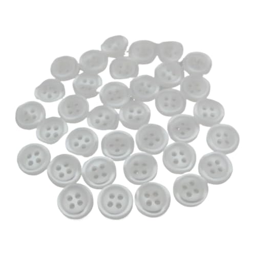 Runde Hemdknöpfe, 4 Löcher, transparent, 10 mm, 50 Stück Runde Hemdknöpfe, 4 Löcher, transparent, 10 mm, 50 Stück von SIDIFU
