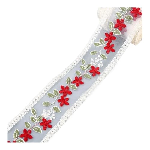 Spitzenband mit Blumenstickerei, 4,5 m für Schleifen, Kleidung, Dekoration, Nähstoff, Bastelbedarf, Handarbeitszubehör, Größe S 3 Spitzenband mit Blumenstickerei, 4,5 m für Schleifen, Kleidung, Dekoration, Nähstoff, Bastelbedarf, Handarbeitszubehör, Größe S 3 von SIDIFU