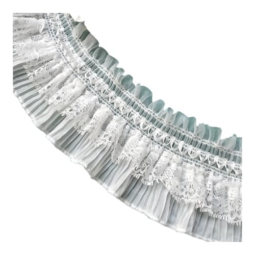 Stretch-Spitzenband, elastisch, Rüschenborte zum Nähen, Kleidung, Basteln, 91 cm, Weiß / Schwarz (Stil 2-Weiß) von SIDIFU
