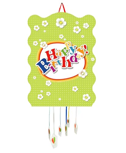 Piñata zum Kindergeburtstag, Pinata für Kinder, Dekoration für Kinderpartys, Jungen und Mädchen, große Pinata, zum Befüllen mit Spielzeug und Süßigkeiten, einfach zu befüllen (Blumen) von SIDRAL