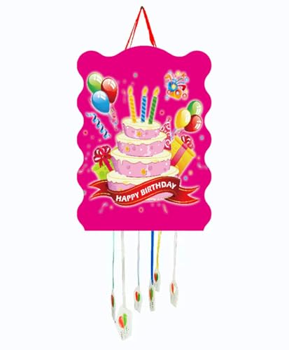 Piñata zum Kindergeburtstag, Pinata für Kinder, Dekoration für Kinderpartys, Jungen und Mädchen, große Pinata, zum Befüllen mit Spielzeug und Süßigkeiten, einfach zu befüllen (Kuchen) von SIDRAL