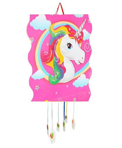 Piñata zum Kindergeburtstag, Pinata für Kinder, Dekoration für Kinderpartys, Jungen und Mädchen, große Pinata, zum Befüllen mit Spielzeug und Süßigkeiten, leicht zu befüllen (Einhorn) von SIDRAL