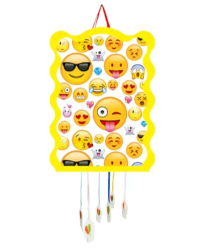 Piñata zum Kindergeburtstag, Pinata für Kinder, Dekoration für Kinderpartys, Jungen und Mädchen, große Pinatas zum Befüllen mit Spielzeug und Süßigkeiten, einfach zu befüllen (Emojis) von SIDRAL