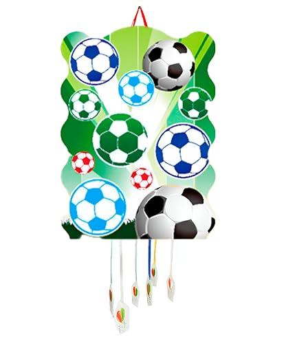 Piñata zum Kindergeburtstag, Pinata für Kinder, Dekoration für Kinderpartys, Jungen und Mädchen, große Pinatas zum Befüllen mit Spielzeug und Süßigkeiten, einfach zu befüllen (Fußball) von SIDRAL