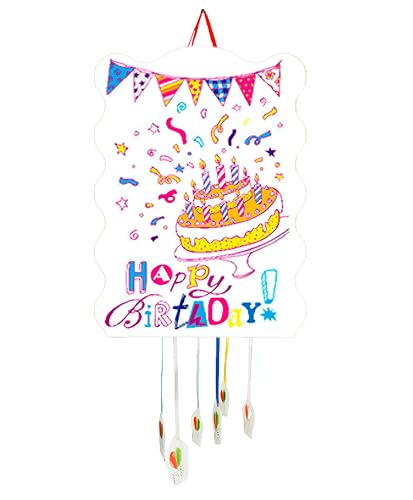 Piñata zum Kindergeburtstag, Pinata für Kinder, Dekoration für Kinderpartys, Jungen und Mädchen, große Pinatas zum Befüllen mit Spielzeug und Süßigkeiten, einfach zu befüllen (Luftschlangen) von SIDRAL