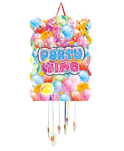 Piñata zum Kindergeburtstag, Pinata für Kinder, Dekoration für Kinderpartys, Jungen und Mädchen, große Pinatas zum Befüllen mit Spielzeug und Süßigkeiten, einfach zu befüllen (Party Time) von SIDRAL