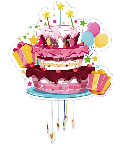 Piñata zum Kindergeburtstag, groß, Pinata für Kinder, Dekoration für Kinderpartys, Jungen und Mädchen, große Pinatas zum Befüllen mit Süßigkeiten, einfach zu befüllen (Kuchen und Geschenke) von SIDRAL