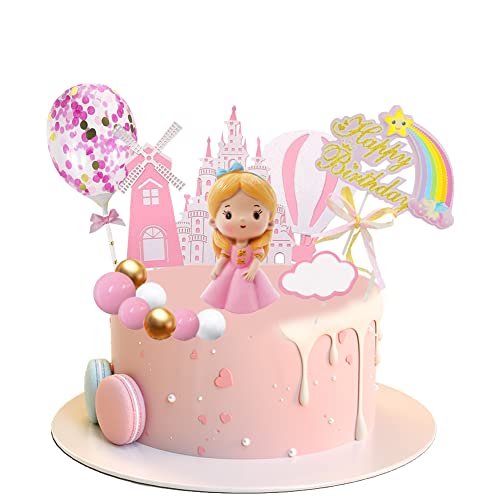 14 Pcs Prinzessin Cake Topper,Mädchen Puppe Kuchen Dekoration,Prinzessinnen Tortendeko,Baby Shower Deko Girl,für Jungen und Mädchen Dusche Kuchen Dekoration Hochzeit Geburtstag Party Dekorationen von SIEBOLD