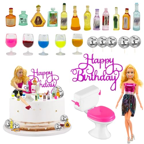 25 Pcs Mini Weinflaschen Kuchen Dekoration,Miniatur Weinflaschen Cupcake Topper,mit 5 Mini Weingläser,1 Mini Toiletten und 1 Betrunken Puppe für Mädchen Geburtstag Kuchen Party Dekorationen Zubehör 25 Pcs Mini Weinflaschen Kuchen Dekoration,Miniatur Weinflaschen Cupcake Topper,mit 5 Mini Weingläser,1 Mini Toiletten und 1 Betrunken Puppe für Mädchen Geburtstag Kuchen Party Dekorationen Zubehör von SIEBOLD