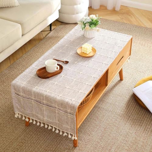 SIELUNO Couchtisch-Abdeckung, Bauernhaus-Stil, Kaffeebraun, kleine Plaids, 50,8 x 152,4 cm SIELUNO Couchtisch-Abdeckung, Bauernhaus-Stil, Kaffeebraun, kleine Plaids, 50,8 x 152,4 cm von SIELUNO