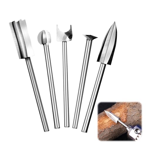 SIGANDG Fräser Holz Set Kompatibel mit Dremel 5PCS Verschiedene Schnitzbits Holzschnitzwerkzeuge mit 1/8" Schaft für Heimwerker, Holzarbeiten, Schnitzen, Gravieren, Bohren SIGANDG Fräser Holz Set Kompatibel mit Dremel 5PCS Verschiedene Schnitzbits Holzschnitzwerkzeuge mit 1/8" Schaft für Heimwerker, Holzarbeiten, Schnitzen, Gravieren, Bohren von SIGANDG