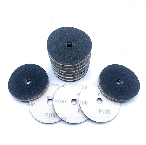 SIGNI 100 Stück 10,2 cm Siliziumkarbid-Schleifpapier, Schleifscheiben, Schleifpapier (100 Stück Körnung 100) von SIGNI