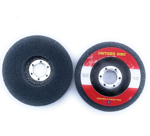 SIGNI Unitized Disc EXL UW Oberflächenbehandlung, Entgraten und Finish PRO 11,4 x 2,2 cm für Metall, Legierung, Stahl für Winkelschleifer (2S FIN, 2) von SIGNI
