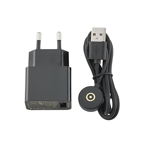SIGOR easy-connect puk Ladekabel inkl. Netzteil - Magnetisches Ladekabel für alle Akkuleuchten mit easy-connect puk-Anschluss, Länge 1,2m, schwarz von SIGOR