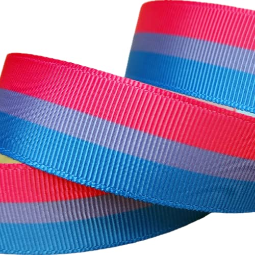 Einseitiges LGBTQ Streifen Bisexuelle Pride Flagge gedruckt 2,2 cm weißes Ripsband Gay Pride Cheer 9,1 m Einseitiges LGBTQ Streifen Bisexuelle Pride Flagge gedruckt 2,2 cm weißes Ripsband Gay Pride Cheer 9,1 m von SIGRIDEE