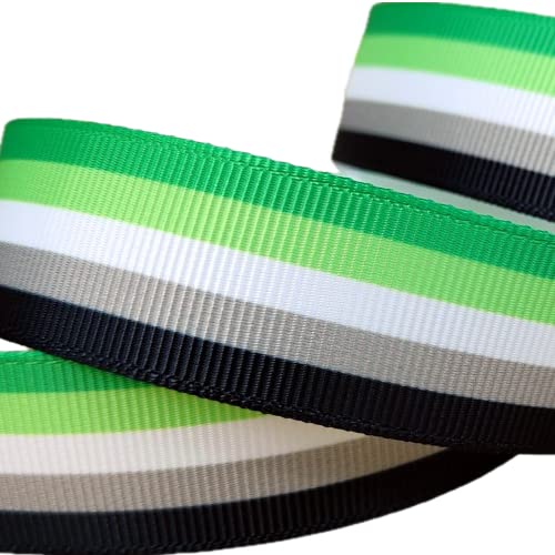 Single Face LGBTQ Stripes Aromantic Pride Flag Printed 2,2 cm White Grosgrain Ribbon Gay Pride Cheer 9 Yards Single Face LGBTQ Stripes Aromantic Pride Flag Printed 2,2 cm White Grosgrain Ribbon Gay Pride Cheer 9 Yards von SIGRIDEE