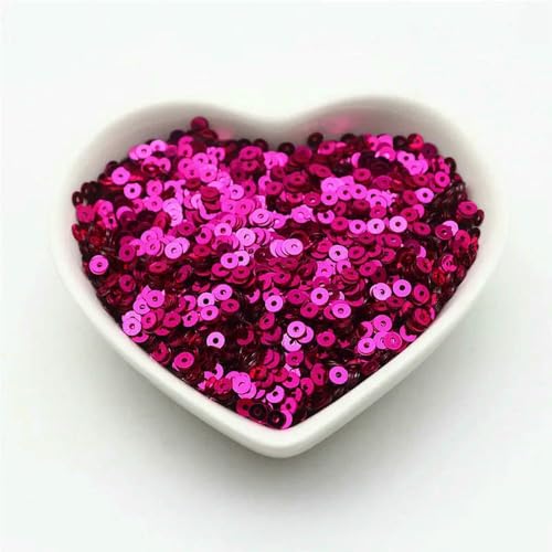 10 g einfarbige Pailletten, flach, rund, PVC, Kleidung und Schuhe, Zubehör, Heimwerker, flache Stücke, 3 mm, 4 mm, 5 mm, 6 mm von SIHAOYY