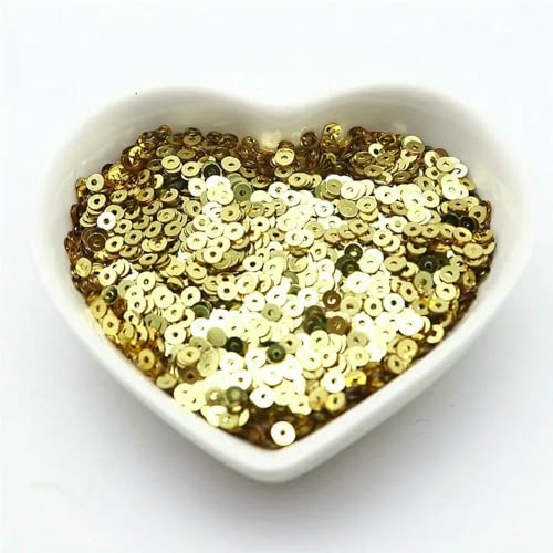 10 g einfarbige Pailletten, flach, rund, PVC, Kleidung und Schuhe, Zubehör, Heimwerker, flache Stücke, 3 mm, 4 mm, 5 mm, 6 mm von SIHAOYY