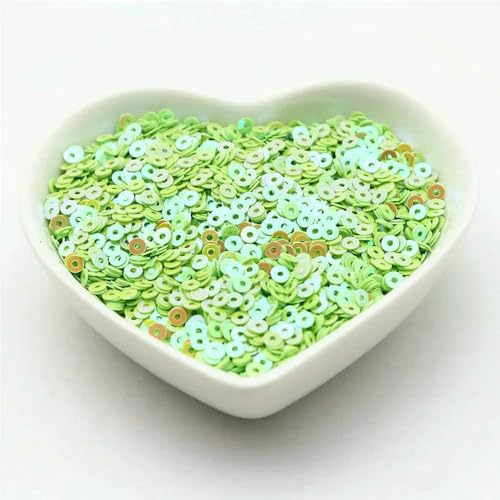 10 g einfarbige Pailletten, flach, rund, PVC, Kleidung und Schuhe, Zubehör, Heimwerker, flache Stücke, 3 mm, 4 mm, 5 mm, 6 mm von SIHAOYY