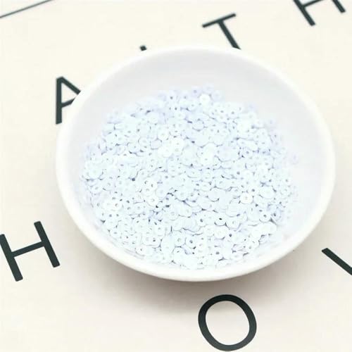 10 g einfarbige Pailletten, flach, rund, PVC, Kleidung und Schuhe, Zubehör, Heimwerker, flache Stücke, 3 mm, 4 mm, 5 mm, 6 mm von SIHAOYY