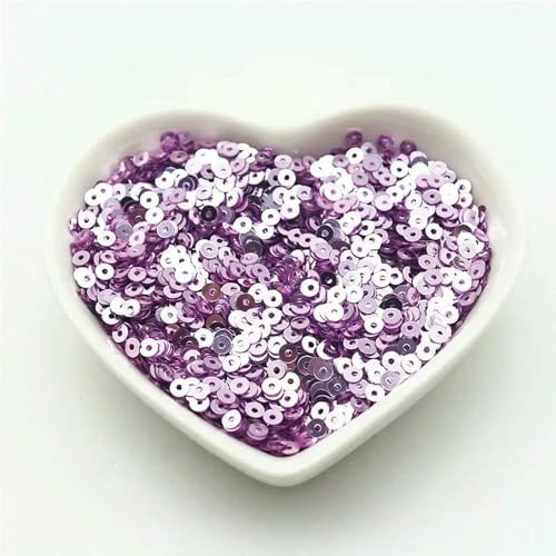 10 g einfarbige Pailletten, flach, rund, PVC, Kleidung und Schuhe, Zubehör, Heimwerker, flache Stücke, 3 mm, 4 mm, 5 mm, 6 mm von SIHAOYY