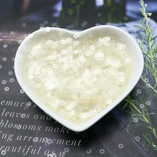10 g einfarbige Pailletten, flach, rund, PVC, Kleidung und Schuhe, Zubehör, Heimwerker, flache Stücke, 3 mm, 4 mm, 5 mm, 6 mm von SIHAOYY