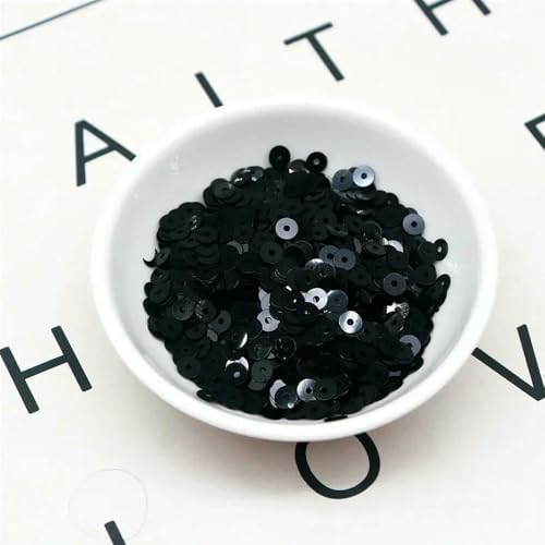 10 g einfarbige Pailletten, flach, rund, PVC, Kleidung und Schuhe, Zubehör, Heimwerker, flache Stücke, 3 mm, 4 mm, 5 mm, 6 mm von SIHAOYY